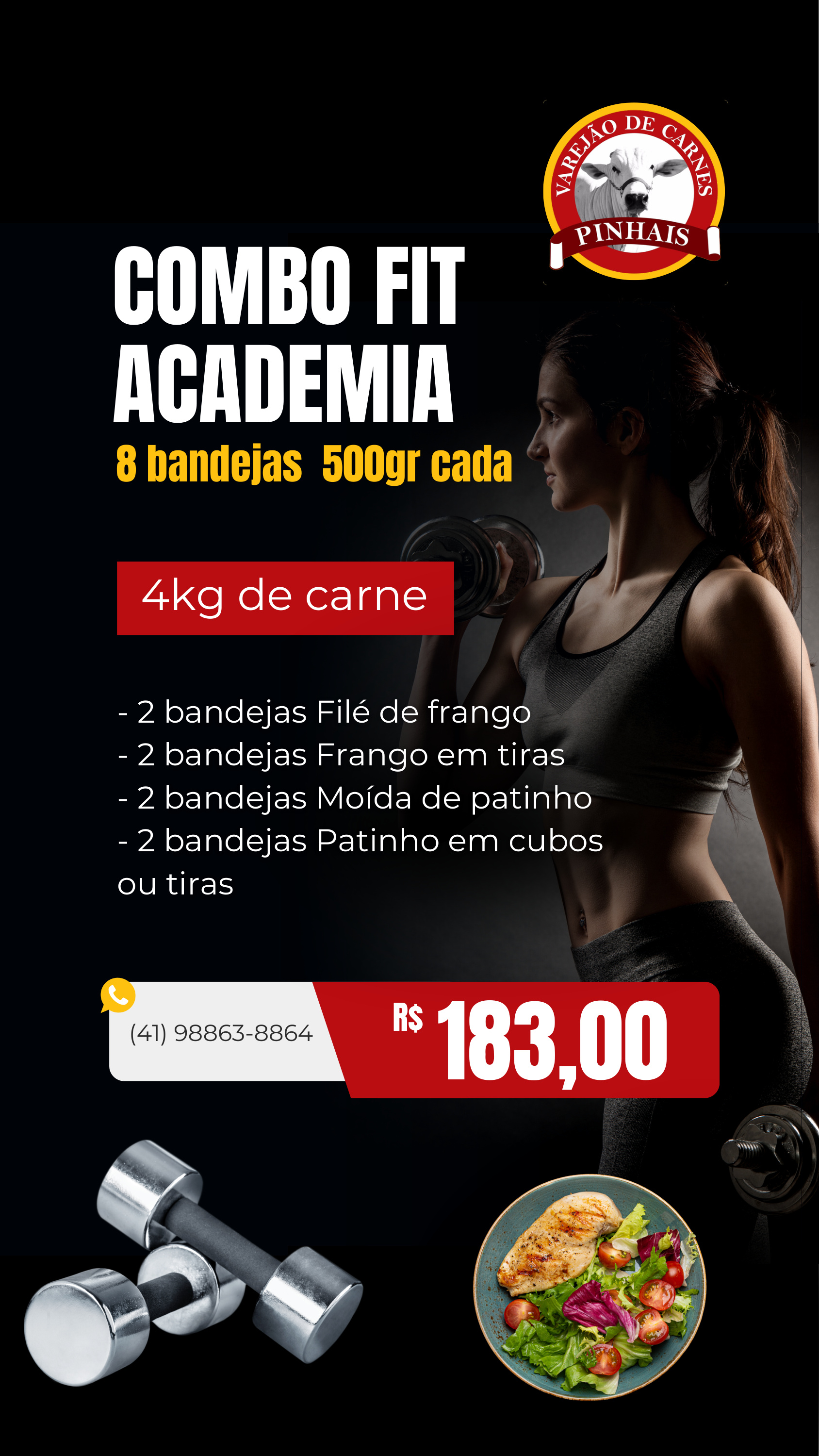 Foto do Combo Fit Academia — 4kg no catalogo